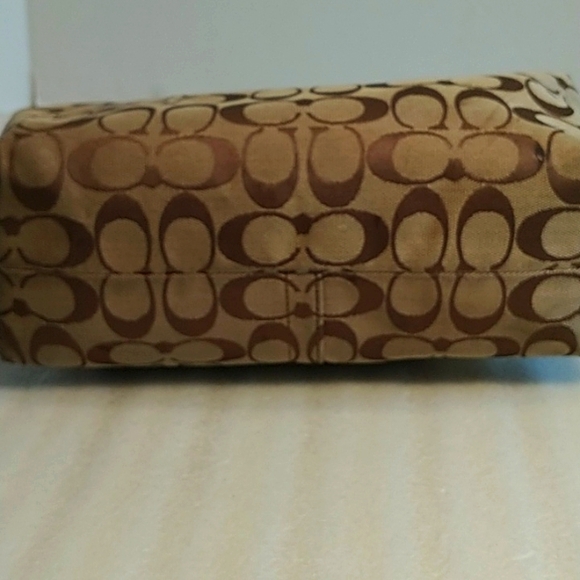 Coach F16879 Bleecker Floral Carly Khaki Gold purse - Picture 6 of 16